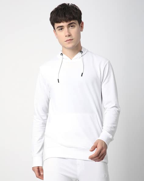 Men Long Sleeve Regular Fit Hooded T-Shirt