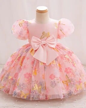 Girls Block Print A-line Dress