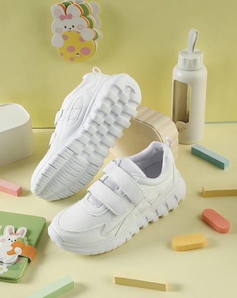 Dr Kong Velcro School Shoes Girls HEALTH SCHOOL SHOES (WHITE) DK