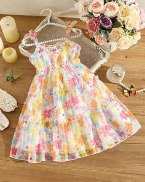 Girls Floral Fit and Flare Dress