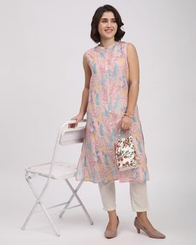 r&b Women Round Neck Printed Kurta  -picture-28