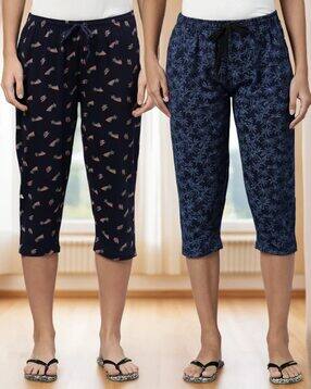 Buy Navy Black Trousers Pants for Women by Kryptic Online