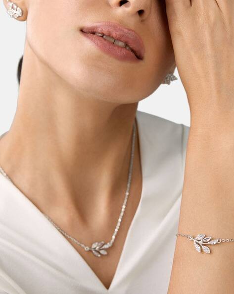 Minutiae Women Silver-Plated Bracelet with Lobster Claw Closure