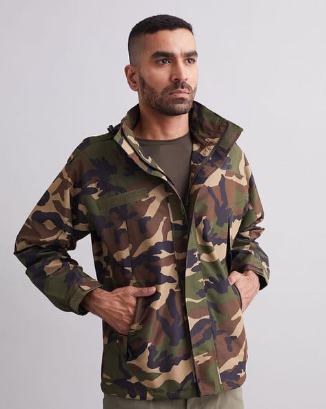 Men Hooded Camouflage Jacket