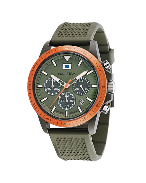 NAUTICA Men Analogue Watch with Leather Strap-NAPNOF3S2