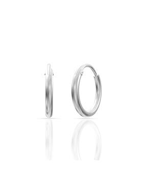 anayra Sterling Silver Plain Round Hoops-picture-19