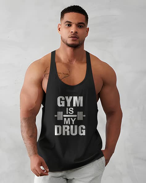 Bab Men Typographic Sleeveless Vest