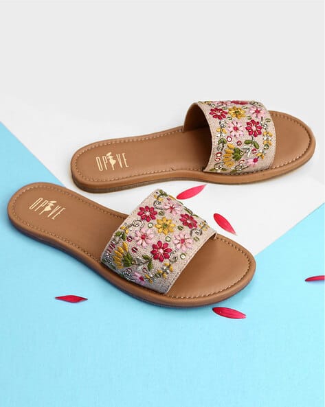 Women Flip-Flops with Canvas Upper
