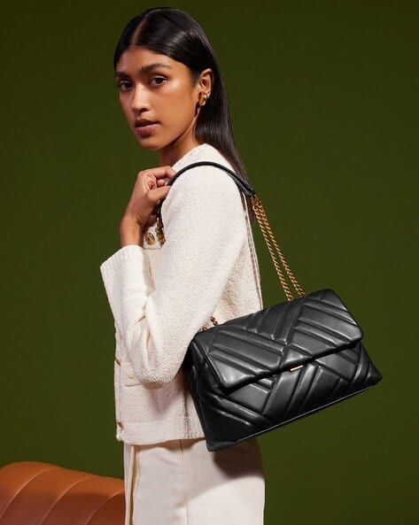 Ajio Over The Shoulder Handbags Buy Ivory Handbags For Women