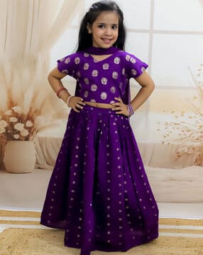 bow n bee Girls elf-design Lehenga Choli with Dupatta-picture-41