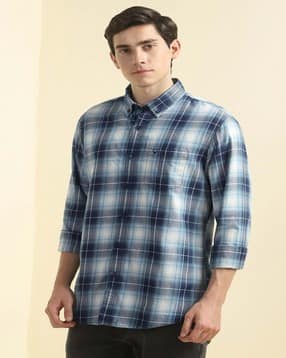 allen solly Men Checked Regular Fit Shirt-picture-37