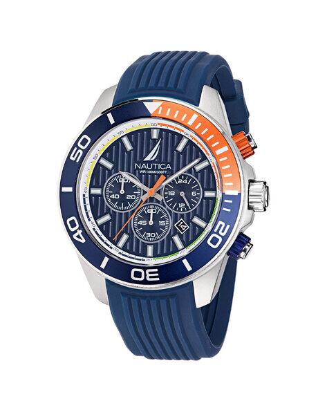NAUTICA Men Analogue Watch with Leather Strap-NAPNOF302
