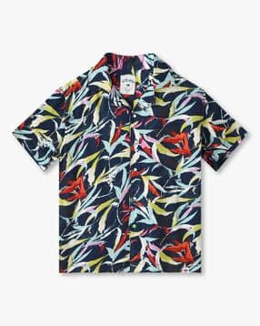 lee cooper Boys Leaf Print Relaxed Fit Shirt-picture-42