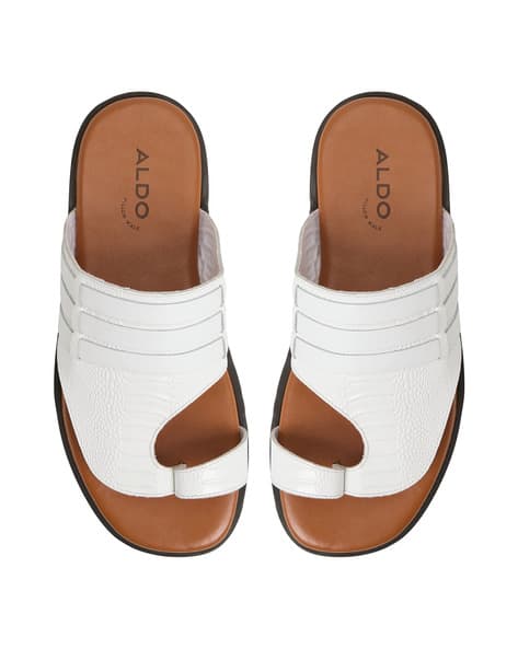 ALDO Men Open-Toe Slip-On Sandals with Metal Accent