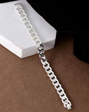 valley of jewellery (voj) Men Anti Tarnish Link Chain Bracelet-picture-12