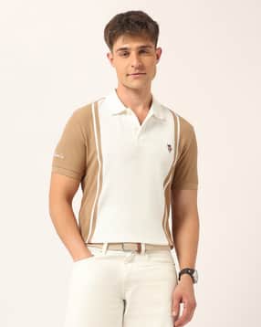 u.s. polo assn. Men Colour-block Slim Fit Polo T-shirt-picture-21