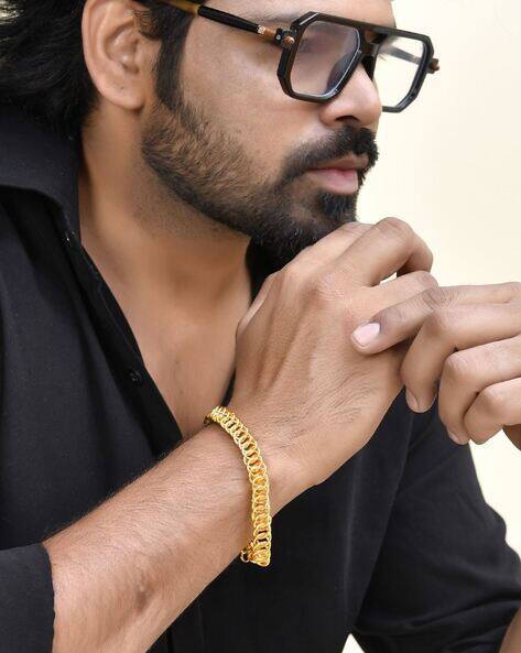 Buy Gold-toned Bracelets Kadas for Men by VALLEY OF JEWELLERY