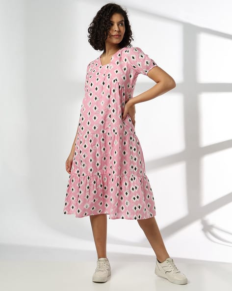FUSION Women Printed Tiered Dress