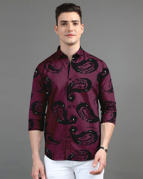 BHINDAS Men Paisley Regular Fit Shirt