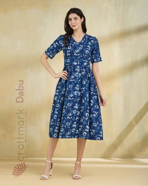 Buy Indigo Dresses for Women by Fabindia Online