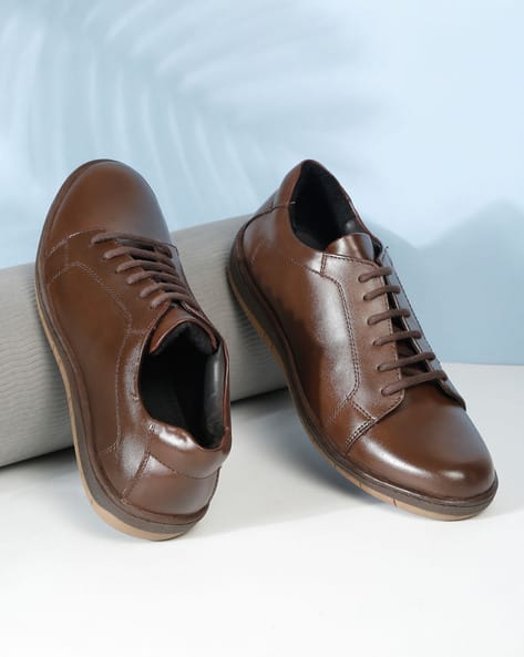 TEAKWOOD LEATHERS Lace-Up Sneakers with Genuine leather Upper