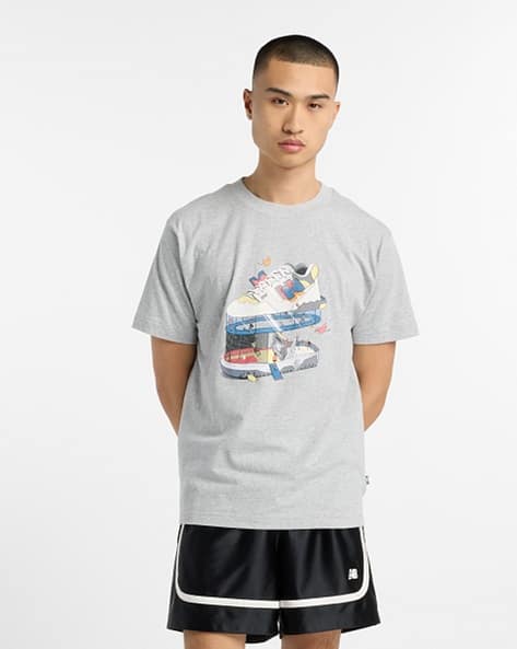 Men Fitness Center Relaxed Fit Crew-Neck T-Shirt