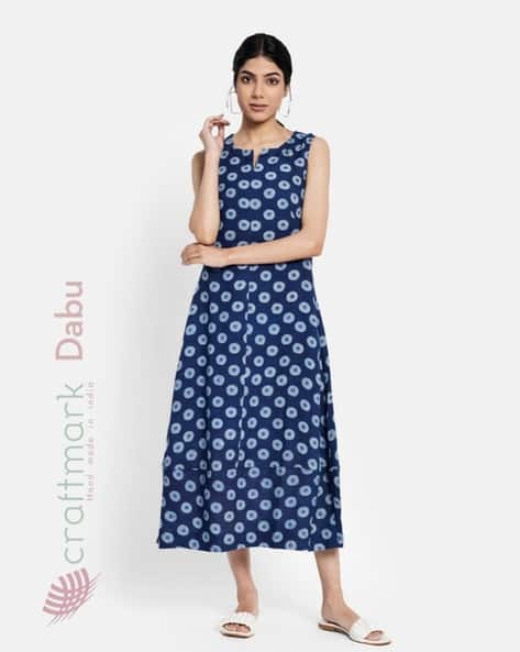 Geometric Print A-line Dress