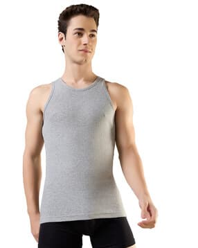 park avenue Round Neck Cotton Vest-picture-43