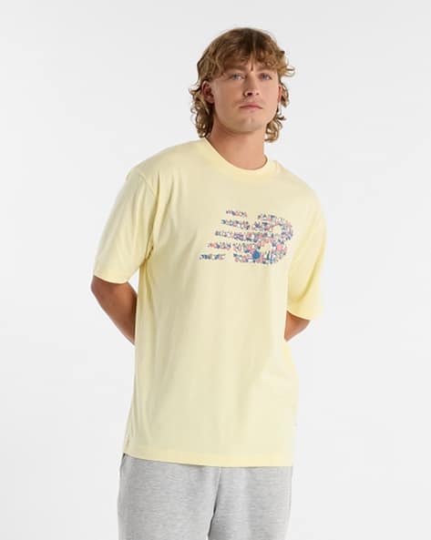 NEW BALANCE Men Nautical Logo Print Relaxed Fit Crew-Neck T-Shirt