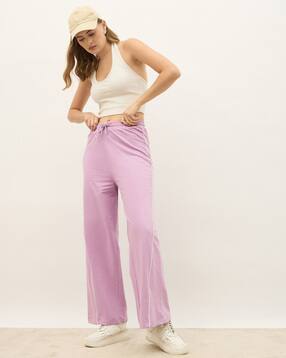 styli Women Wide Leg Jogger With Contast Piping Detail-picture-10