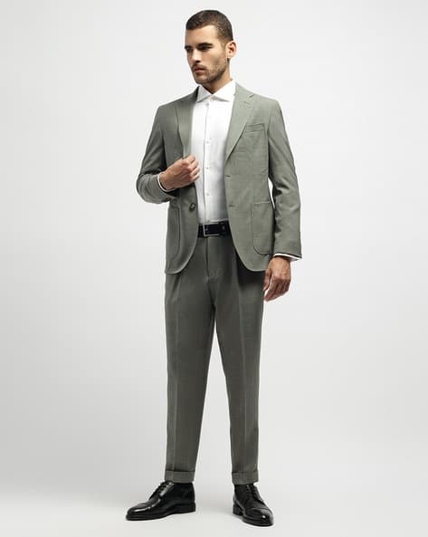 Slim Fit Wool 2-Piece Suit Set