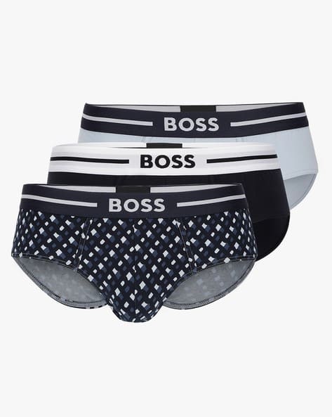 Pack of Logo Print Cotton Stretch Briefs
