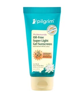 pilgrim 5 Niacinamide Oil-Free Light Gel Sunscreen Spf 50+ Pa++++ With Korean White Lotus-picture-22