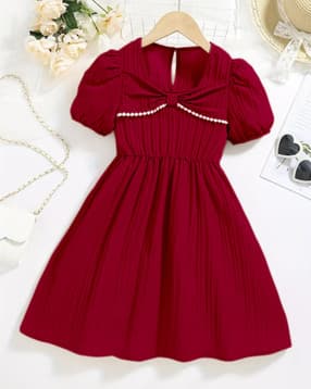 ashikta enterprise Girls Cotton Fit and Flare Dress-picture-14