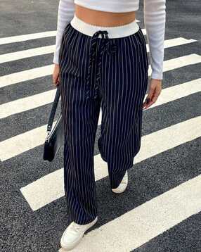 outzidr global Women Striped Straight Track Pants -picture-51