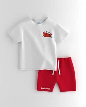 nauti nati Printed T-Shirt with Shorts Set-picture-39
