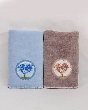 Set of 2 Pure Cotton Bath Towels-image-19