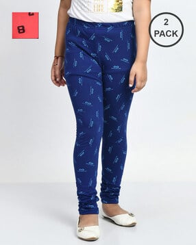 pixie n prince Pack of 2 Ankle-Length Floral Print Leggings-picture-2