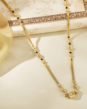 Women Yellow Gold Beaded Radiance Mangalsutra
