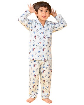 jam & sugar Boys Light Weight Nightsuit Set-picture-15