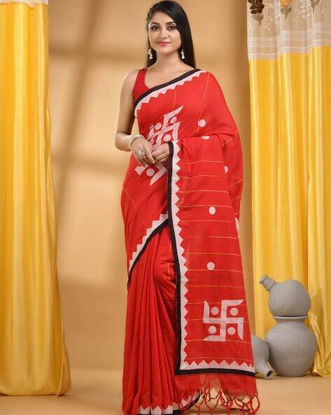Indie Picks Women Swastik Designed Saree