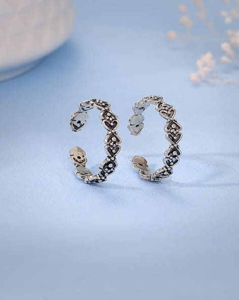 Giva Women Sterling Silver Manvi Adjustable Toe Rings