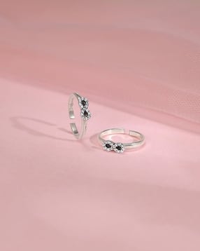 giva Women Sterling Silver Elegant Infinity Adjustbale Toe Rings-picture-53