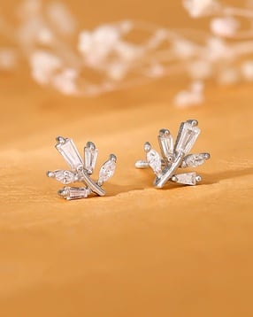 giva Women Sterling Silver Stone-Studded Stud Earrings-picture-32