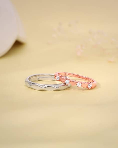 Giva His & Her Sterling Silver One Love Couple Band Rings