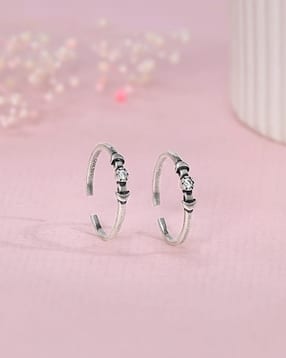 giva Women Sterling Silver Tamanna Adjustable Toe Rings-picture-52
