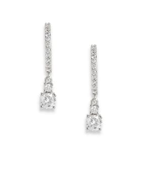 Silver-Plated Drop Earrings-image-34