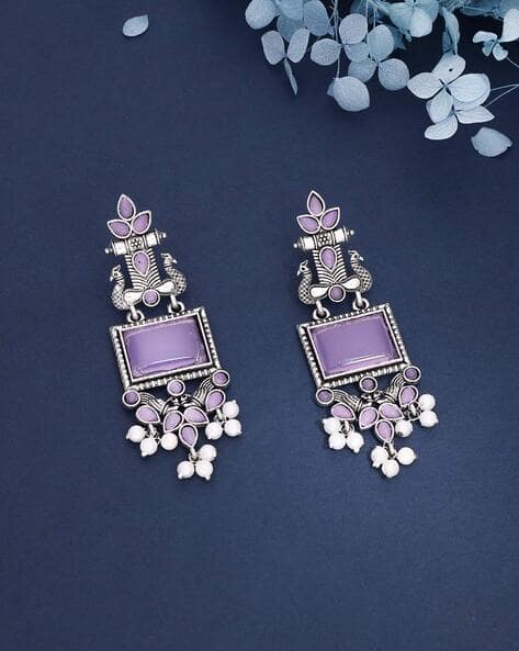 BRADO JEWELLERY Women Stone-Studded Drop Earrings