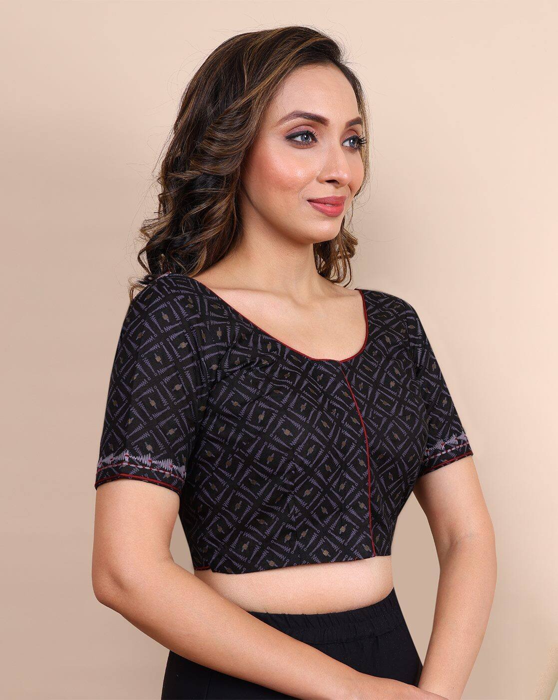 Buy RENE Women Printed Front Open Blouse Online | Ajio.com