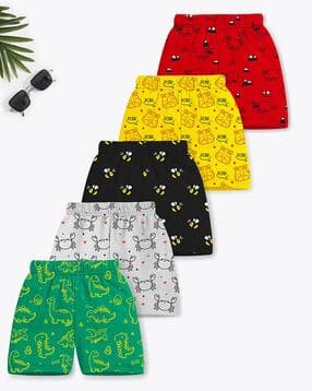 trampoline Girls Pack of 5 Graphic Print Regular Fit Shorts-picture-47